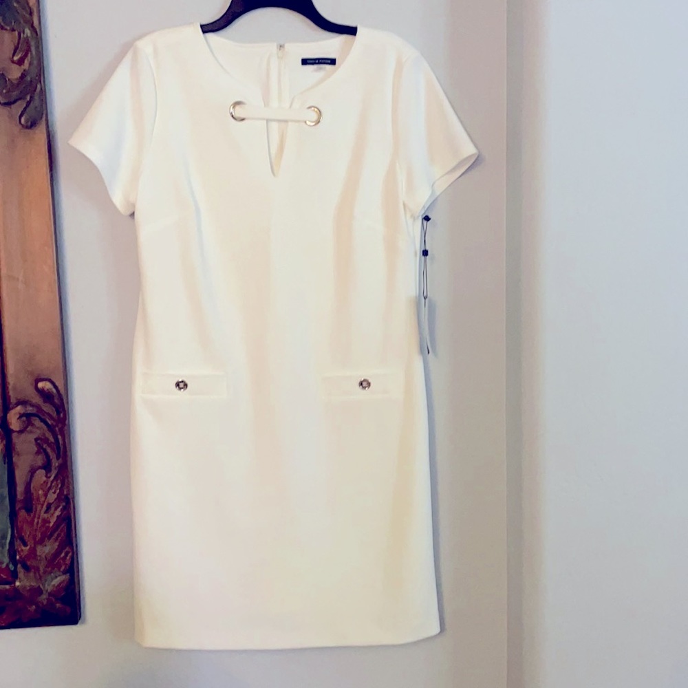 TOMMY HILFIGER Scuba Crepe Sheath Dress